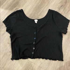 Colsie women’s cozy rib-knit short sleeve pajama top